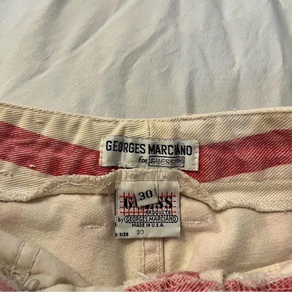Vintage pink and white striped denim guess jeans - Picture 4 of 7